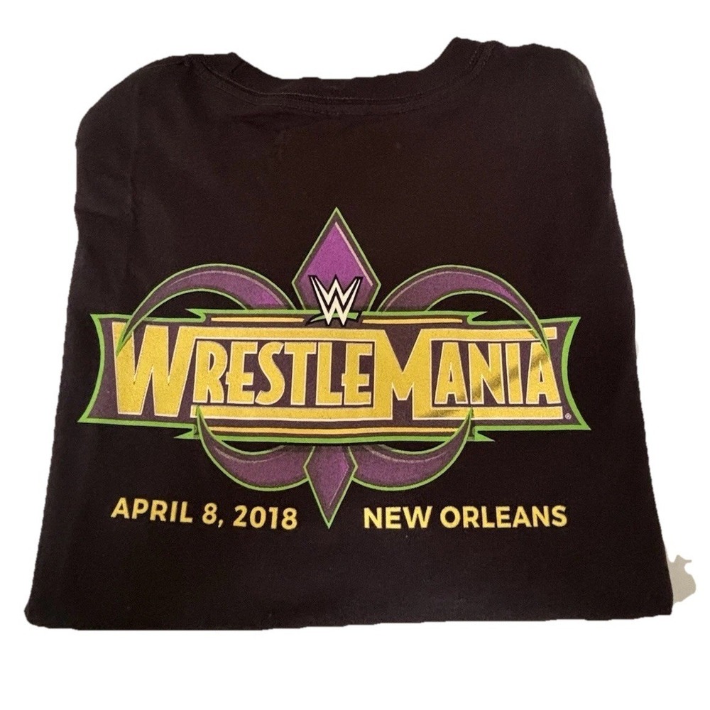 Wrestlemania 2018 New Orleans T Shirt WWE Mens Size XL New Crew Shirt